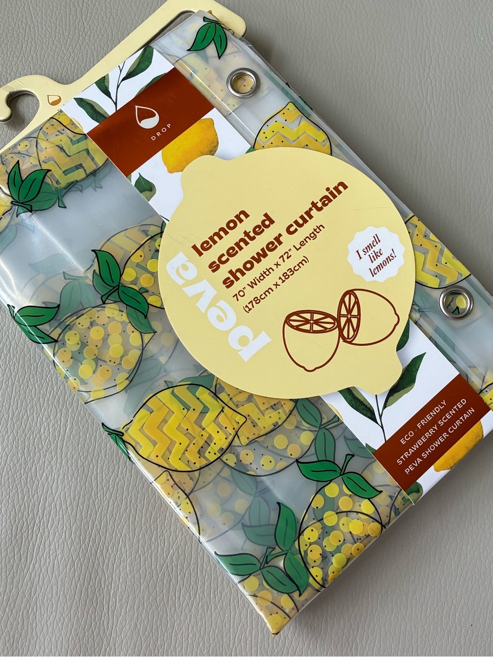 Shower curtain - lemon scented
